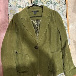 Larry Levine Green Corduroy Blazer